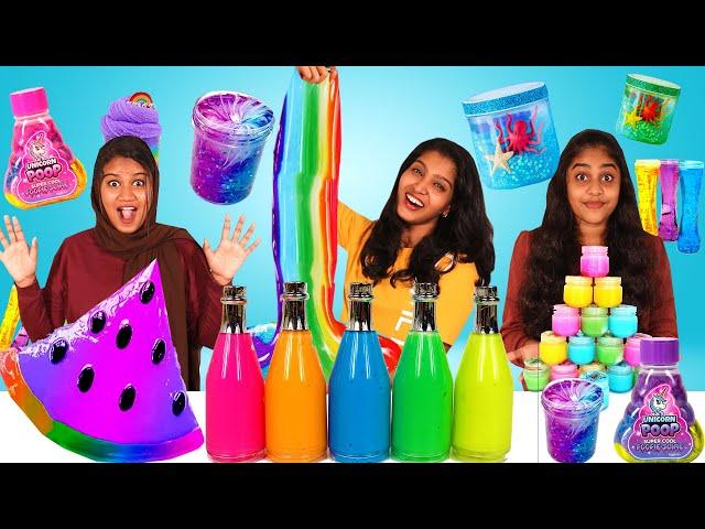 MIXING 100 SLIME CHALLENGE  | നൂറ്‌ SLIME കൊണ്ടൊരു BIG‌ SLIME ‌ചലഞ്ച് | PULLOTHI