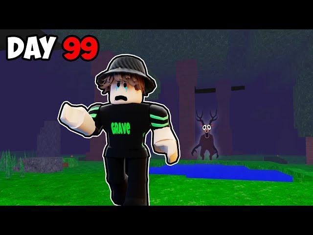 I Survived 100 DAYS In a Roblox Forest..(Gone Wrong)