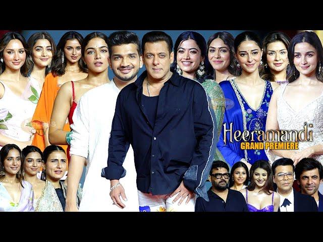 Celebrities Arrives At Heeramandi GRAND Premiere | Munawar,Salman Khan,Rashmika,Alia,Pooja,Ananya