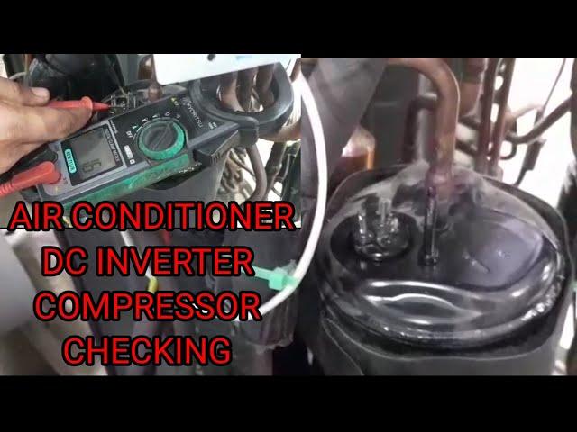 How to test inverter compressor with digital multimeter. how to check inverter compressor. Dc