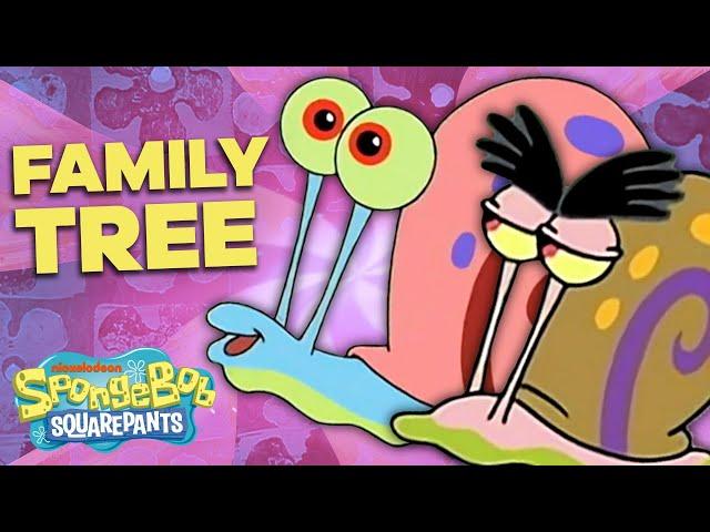 GARY THE SNAIL Family Tree!  SpongeBob