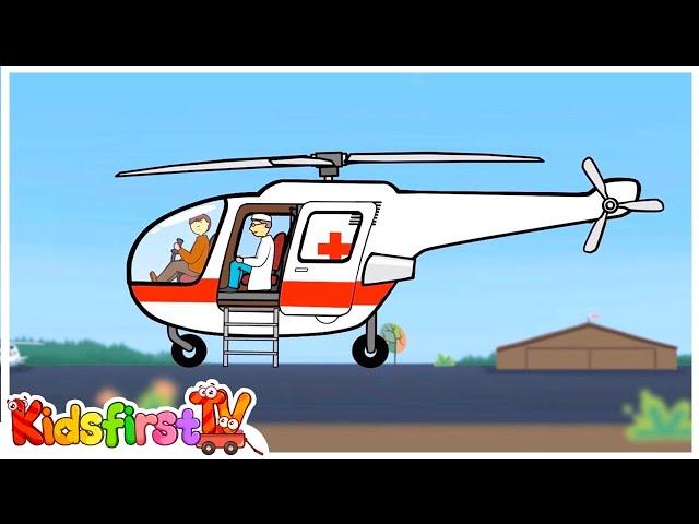 Big Construction: helicopter. Kids' cartoon.