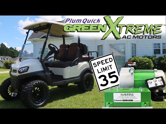 How To Make Golf Cart Run 35 MPH |  Navitas 5kw AC Conversion on Club Car Precedent | Plum Quick