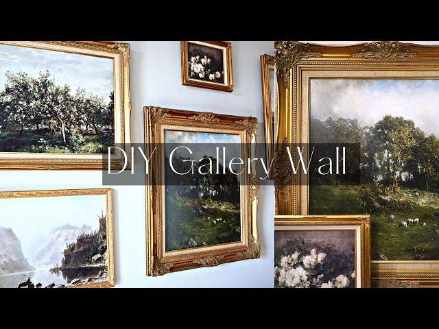 DIY GALLERY WALL DECOR | EXTREME LIVING ROOM MAKEOVER 2022