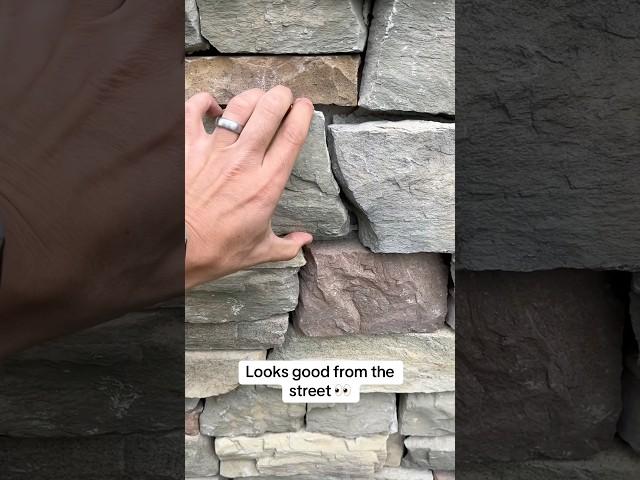 Improperly installed masonry veneer.  #homeinspection