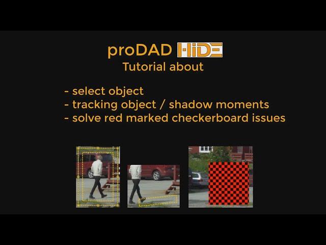 proDAD HIDE Tutorial: Introduction to the removal of objects and shadows