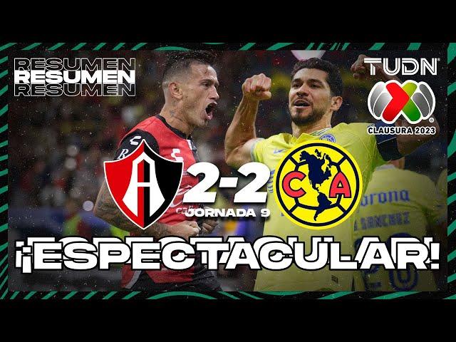 Resumen y goles | Atlas 2-2 América | CL2023 - Liga Mx J9 | TUDN