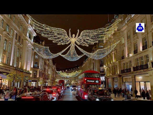 London Walk  Regent Street   CHRISTMAS LIGHTS 2024 Switch On | Central London Walking Tour | HDR