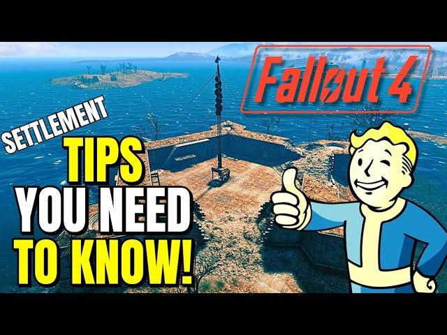 Fallout 4 6 ESSENTIAL SETTLEMENT TIPS You Should Know!