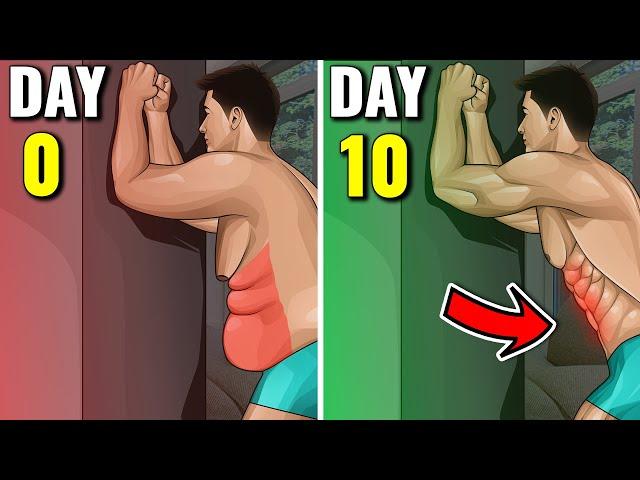 10 Day Standing Wall Workout To Lose Belly Fat & Get A 6 Pack