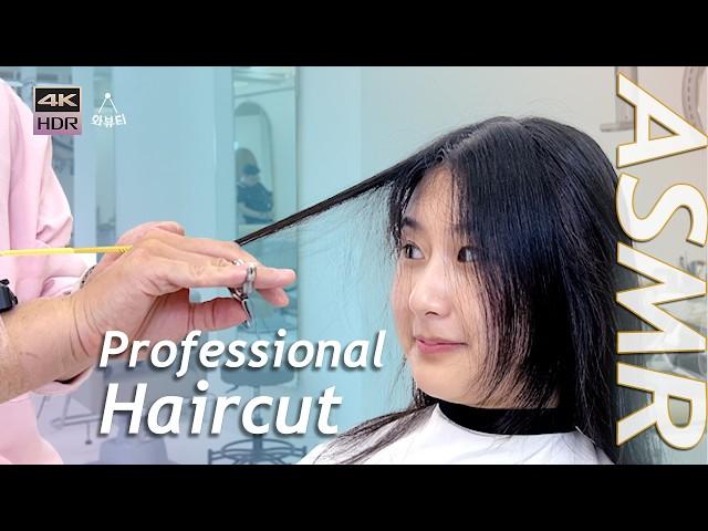 ASMR ‍️Professional Scissor cut | No Talking Haircut, Shampoo, styling, brushing - Sleep Inducing