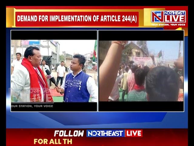 Karbi Associations Protest in Diphu, Demanding Autonomous State Under Article 244(A) of Constitution
