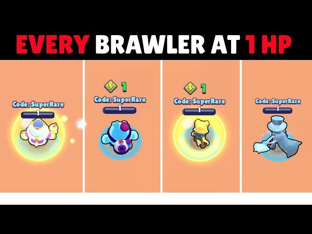 Making Brawl stars every brawler health to 1 HP | Brawl stars