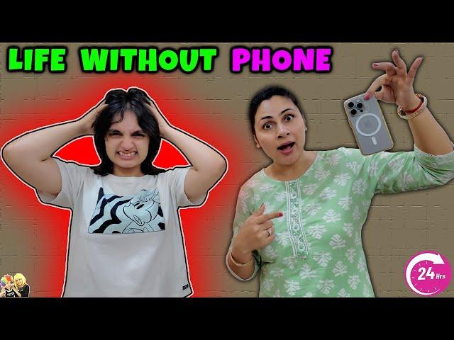 LIFE WITHOUT PHONE | 24 hours living without mobile | Comedy Family Vlog | Aayu and Pihu Show