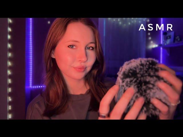 ASMR~40 Min Slow & Sensitive Inaudible Whispers with Fluffy Mic Brushing For Sleep