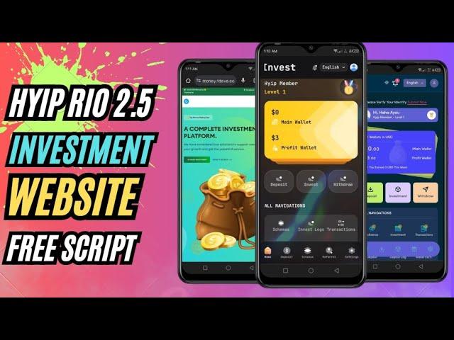 Make HyipRio Website With Admin Panel || Make Investment Website With Auto Deposit and withdrawals