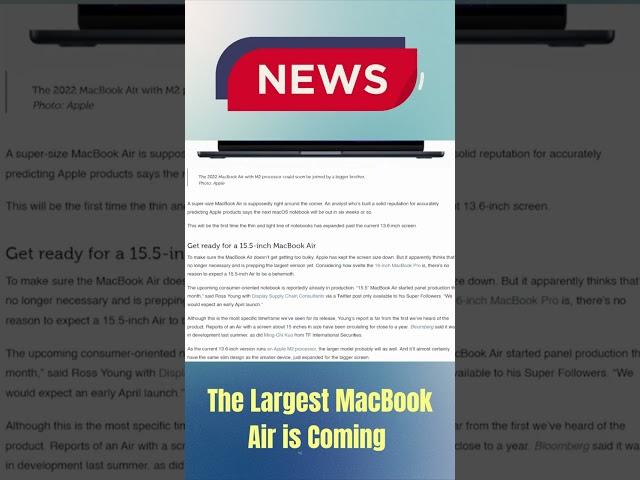 The 15 Inch MacBook Air