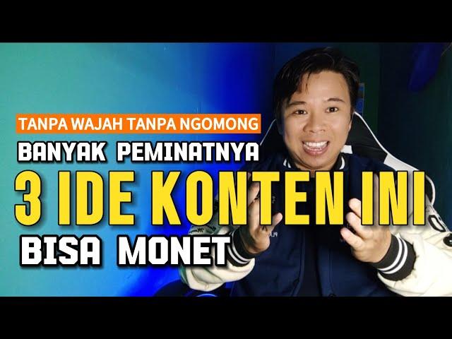 3 IDE KONTEN FB PRO TANPA WAJAH, TANPA NGOMONG, BISA LOLOS MONET  BEGINI CARA BUATNYA️PAKAI HP AJA