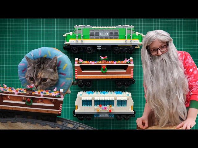 YouTuber builds gigantic festive LEGO railway | Half-Asleep Chris