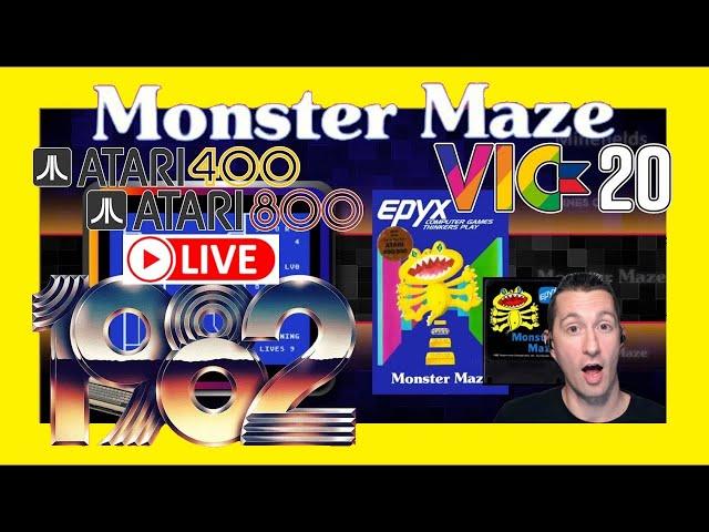 Chronologically Gaming is LIVE! Monster Maze Craze of 1982! #atari #retrogaming #videogames