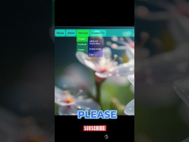 Dropdown with HTML & CSS #ARSLAN TECH PRO #subscribe #shorts #html #css