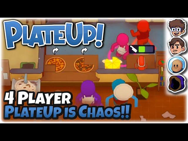 4 Player PlateUp is CHAOS! | Cooking Roguelike | PlateUp! Co-Op | ft. The Wholesomeverse