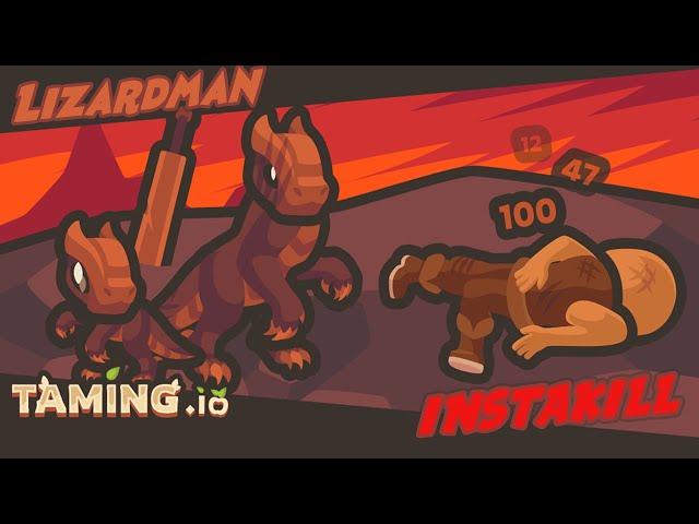 Taming.io New Pet! Lizardman Is OP With "BIG SWORD" - Insta Kill