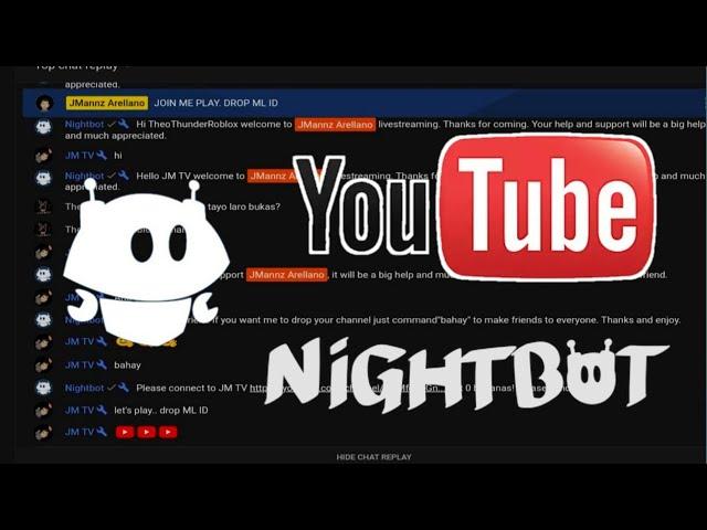 How to set up nightbot on youtube using mobile device l JMannz Channel
