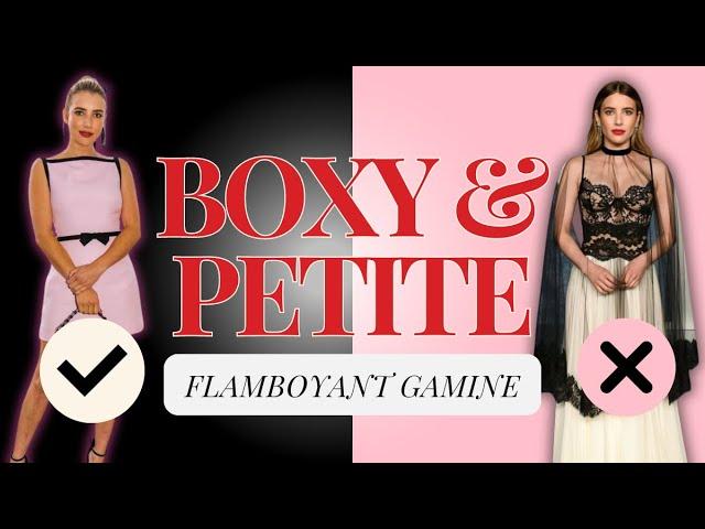 Are you PETITE & BOXY? #flamboyangamine #kibbebodytypes #petite #petitefashion #clothingstyle