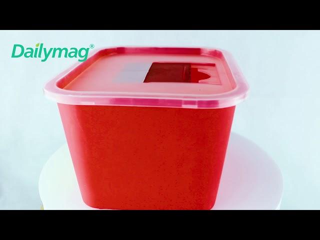 How to use Dailymag DMS-F04 4L medical sharps container