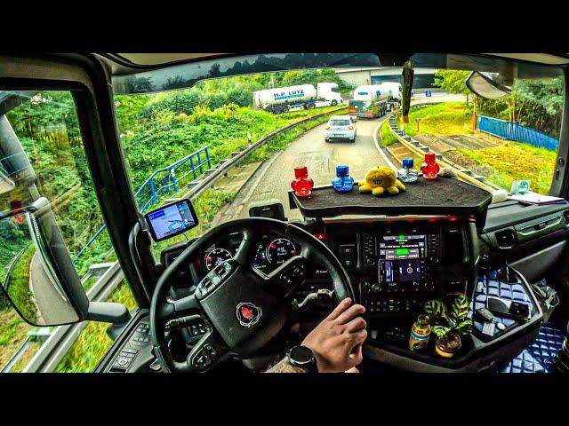 ASMR  POV Truck Driving Scania R500 | Driving From Germany To Danmark | 4k HD |