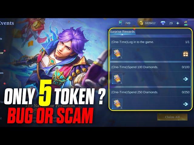 Only 5 Tokens? Bug or scam moonton  / double 11 recharge event task #mobilelegends #bug