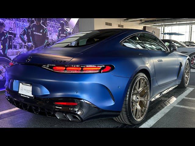 NEW 2024 Mercedes AMG GT 63 Coupé Walkaround in Manufaktur Starling Blue Magno!