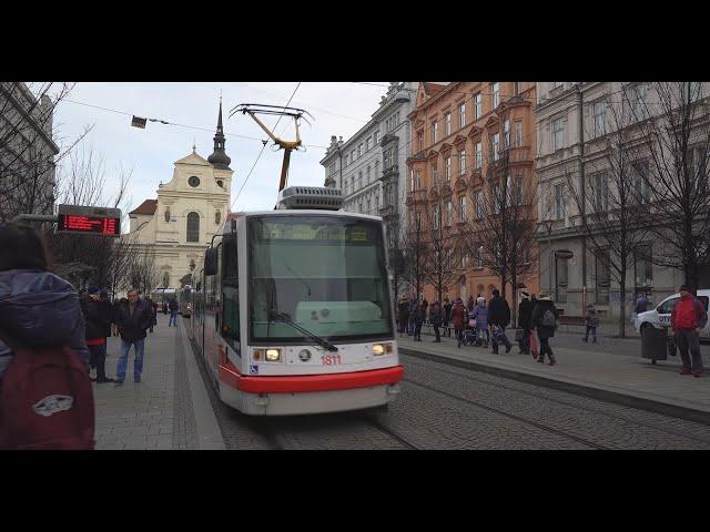 Czech Republic, Brno, tram 4 ride from Česká to Masarykova čtvrť