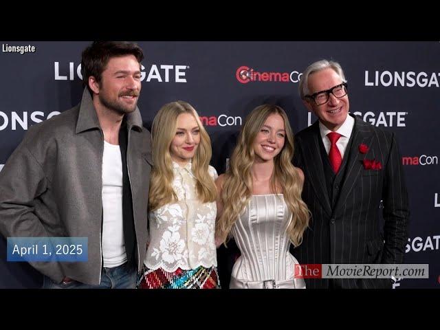 THE HOUSEMAID movie Sydney Sweeney, Amanda Seyfried, Brandon Sklenar at CinemaCon - April 1, 2025 4K