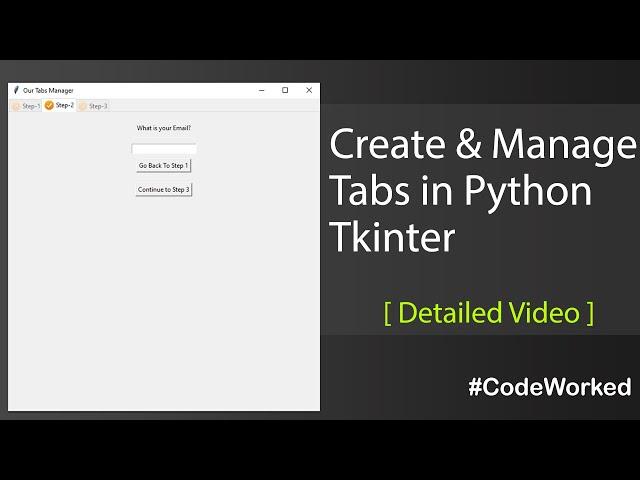 Create And Manage Tabs In Python - Detailed Video #tabs #coding #programming