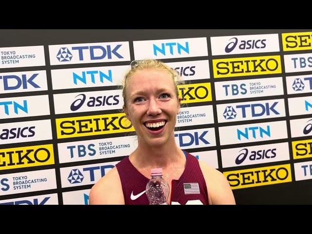 Alicia Monson after qualifying for 2023 World 5,000m final