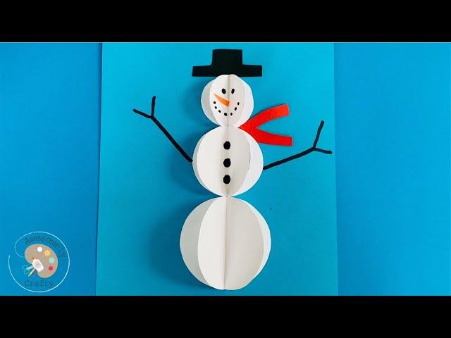 3D Snowman Craft | Kids Christmas Crafts | Easy Christmas Snowman Craft | Easy Kids Crafts