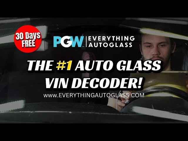 The #1 VIN Decoder for Auto Glass Professionals!