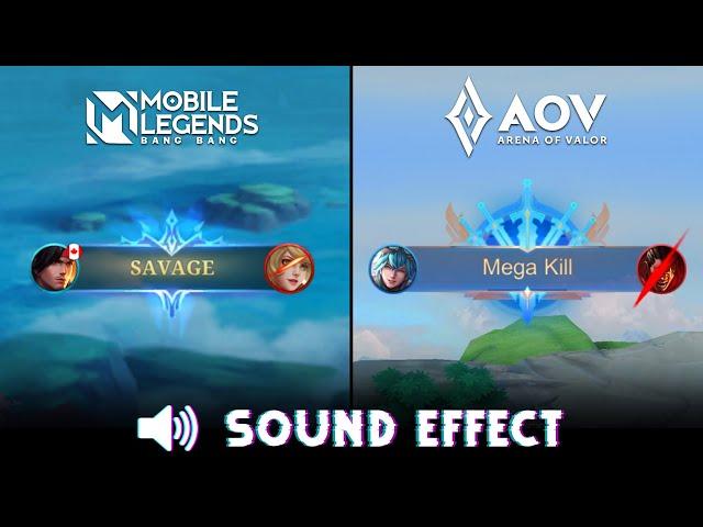 Mobile Legends VS Arena of Valor : SOUND EFFECT COMPARISON