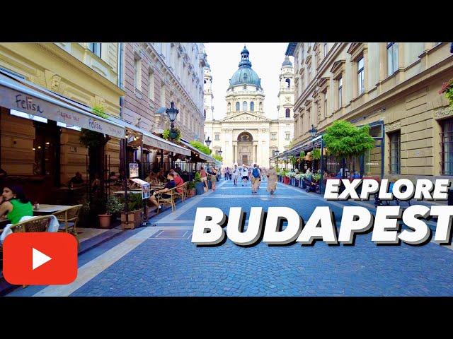  Explore Budapest | Walking Tour 4K Summer 2024