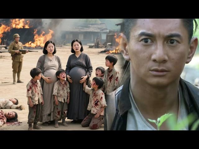 Japanese troops burned a village, killed kids and pregnant women; hunter wiped out enemies!