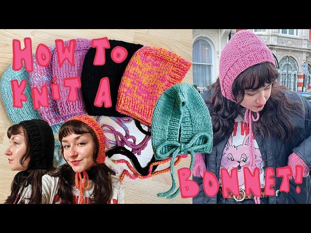 how to knit a bonnet | beginner friendly knitting tutorial | big city bonnet pattern walkthrough!