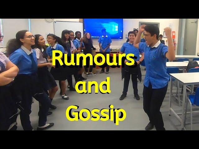 Demonstration of how Rumours and Gossip spread at school