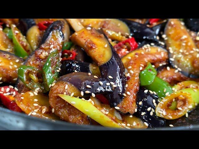 Eggplants Go Through This Process! This is the best stir-fried eggplants