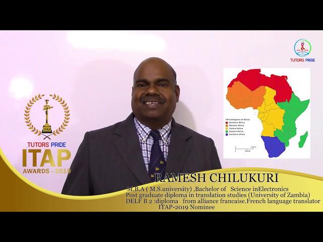 Ideal Teaching Awards Programme -ITAP-2019 Nominee RAMESH CHILUKURI-French language translator