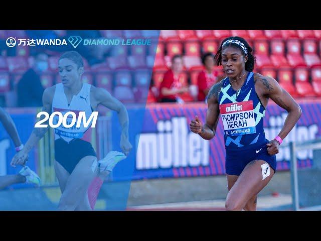 Elaine Thompson cruises to victory in the women's 200m in Gateshead - Wanda Diamond League 2021