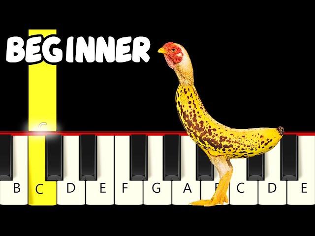 Chicken Banana - Fast and Slow (Easy) Piano Tutorial - Beginner