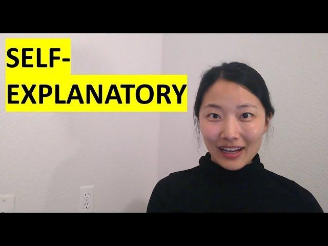 [영어회화] Self-Explanatory