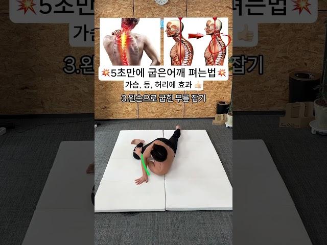 굽은 어깨 쫙 펴는 5초 운동 #홈트레이닝 #스트레칭 #어깨통증